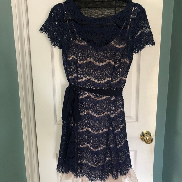 Ark & Co. Formal Navy Blue Lace Dress - Picture 2 of 7